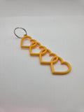 Quad Heart Keyring